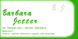 barbara jetter business card